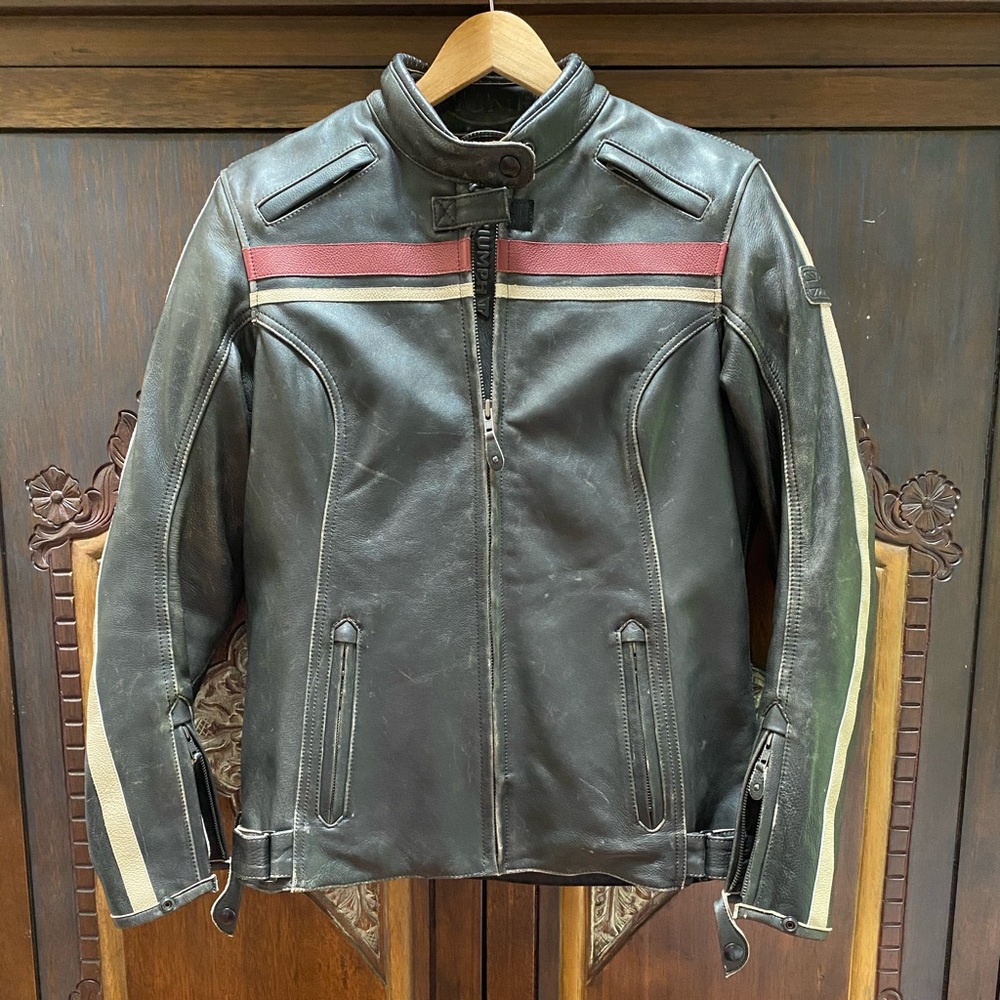 Triumph Leather Motorcycle Jacket with Armor